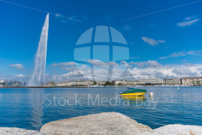 Geneva Switzerland, Lake, Fountain - Stock Media Bay