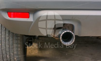 exhaust of suv car - Stock Media Bay
